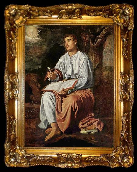 framed  Diego Velazquez Evangelist Johannes auf Patmos, ta009-2